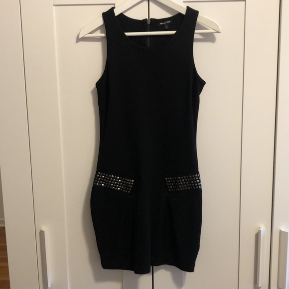 Massimo Dutti Black Studded Night Out Dress - Picture 4 of 10